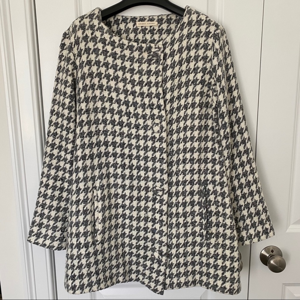 Paper Crown Houndstooth Coat